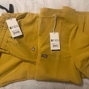 Yellow mustard small figs scrubs